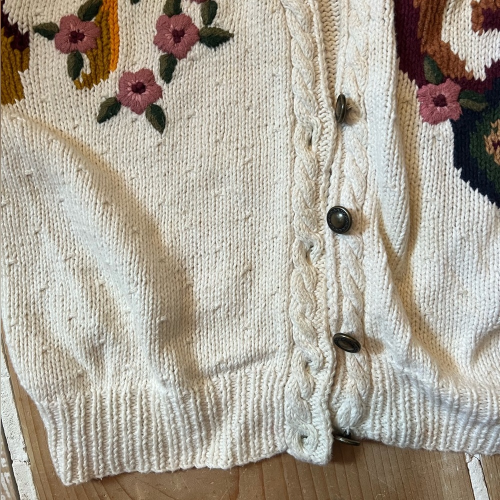 Vintage floral knit sweater - Picture 2 of 11